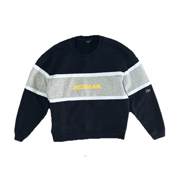 University Of Michigan Women’s Hype And Vice Crewneck Pullover Sweatshirt Size L - Picture 1 of 7